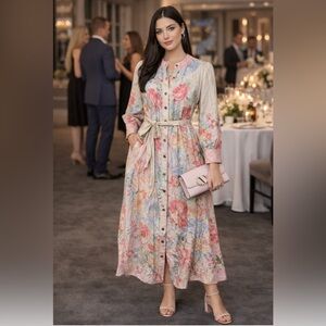 NWT Blank London  Multi Floral Long Sleeve Dress